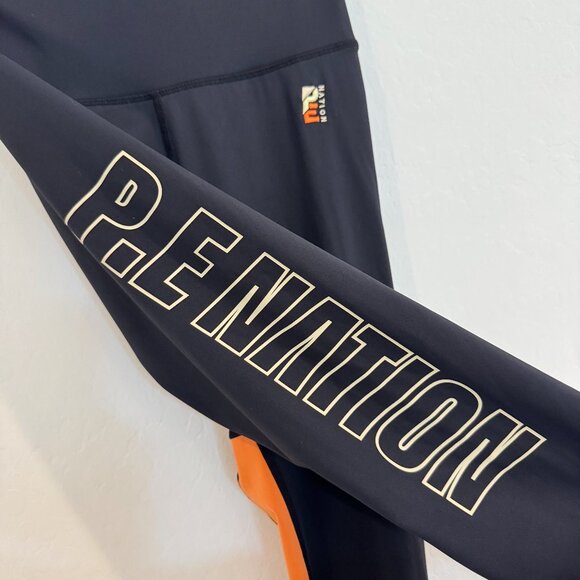 PE Nation High Rise Logo 7/8 Athletic Workout Leggings Gym Pant Activewear Small - Picture 8 of 14